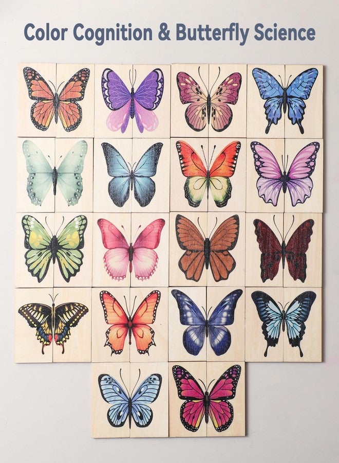 bopoobo Wooden Puzzles for Toddlers Toddler Puzzles - Montessori Animal Toy Puzzle for Toddlers 3-5 Year Old - Wood Toy Learning Realistic Animals for Boy and Girl (Butterfly) - Image 4